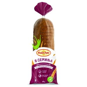 Жито Лукс - Леб интегрален со 6 семиња 470g