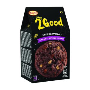 Just 2 good - Меки колачиња со парчиња од три вида чоколадо 180g