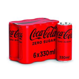 Coca Cola Zero - Газиран сок без шеќер сет лименки 0.33l 6/1