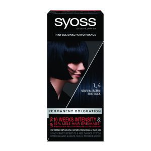 Syoss Proffesional Perfomance 1-4 - Фарба за коса црна со сина нијанса
