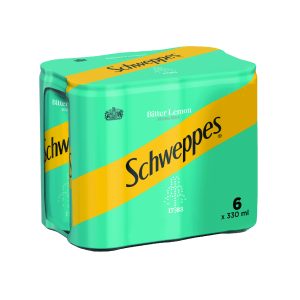 Schweppes Bitter Lemon – Газиран сок со лимон сет лименки 0.33l 6/1