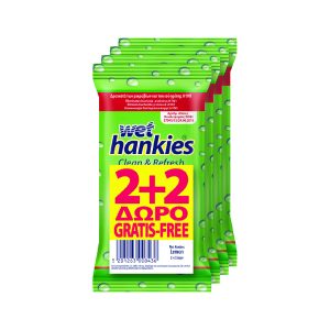 Wet Hankies - Влажни марамици лимон 2+2