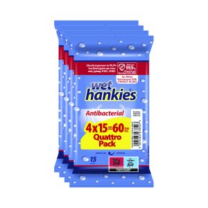 Wet Hankies - Влажни марамици антибактериски 2+2