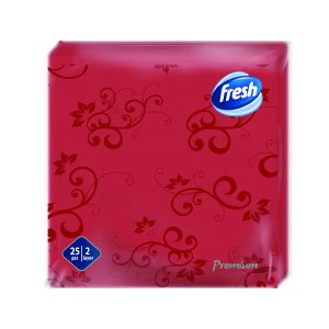 Fresh Premium - Салфети декор црвени 38х38 25/1