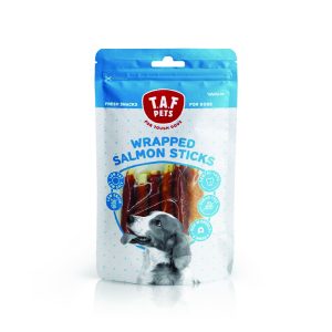 T.A.F Pets - Закуска за кучиња завиткани стапчиња од лосос 75g