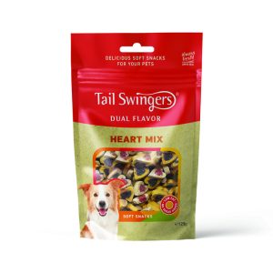 Tail Swingers – Закуска за кучиња микс во форма на срце 125g